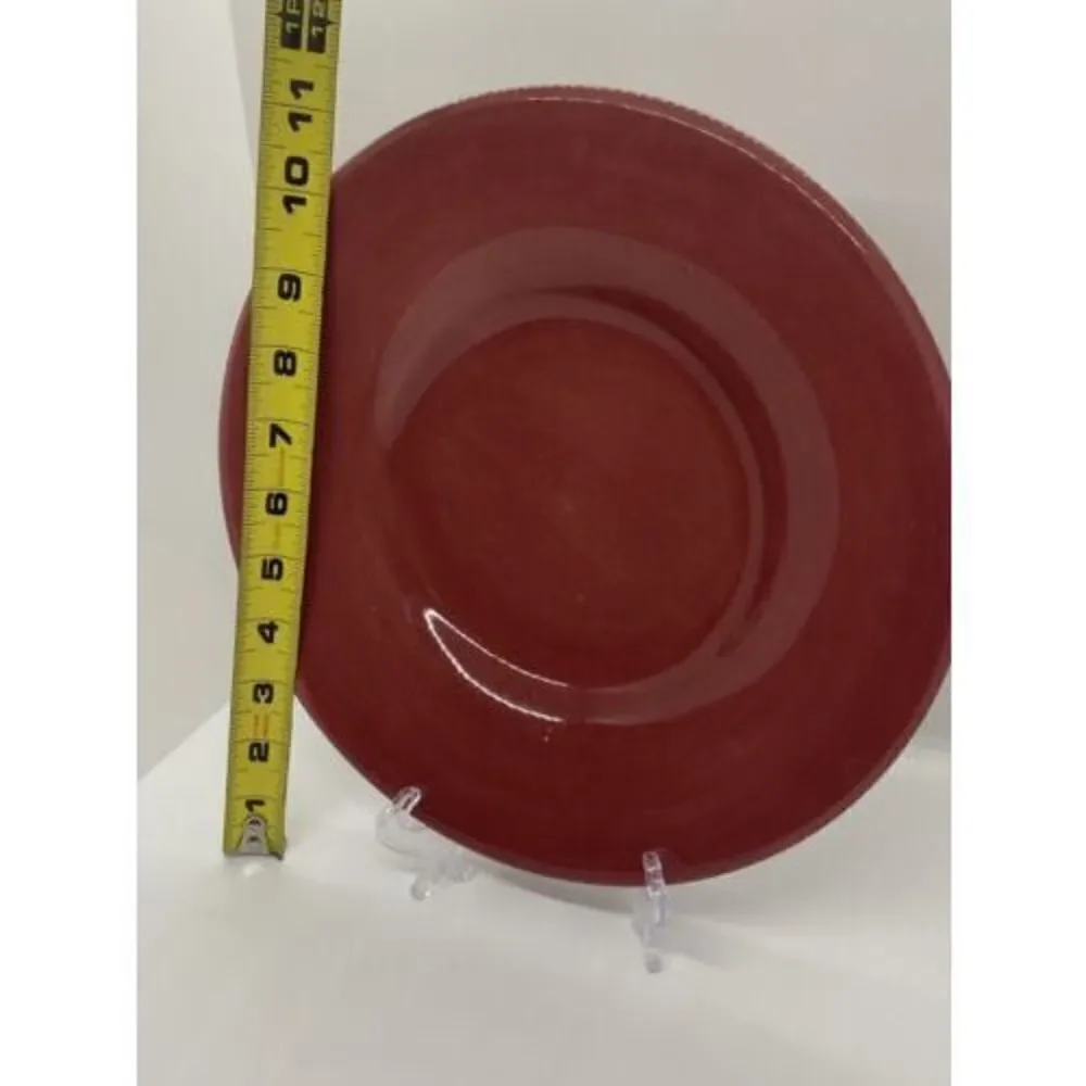 Pottery Barn SAUSALITO Merlot Red Salad Plates 10”
